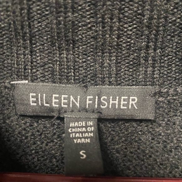 EILEEN FISHER Merino Wool Contrast Stitch Sweater Dress size Small - Picture 4 of 11